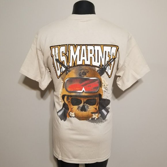 New USMC Desert Skull Tee Shirt L/Large Mens United States Military US Marines - Picture 4 of 9